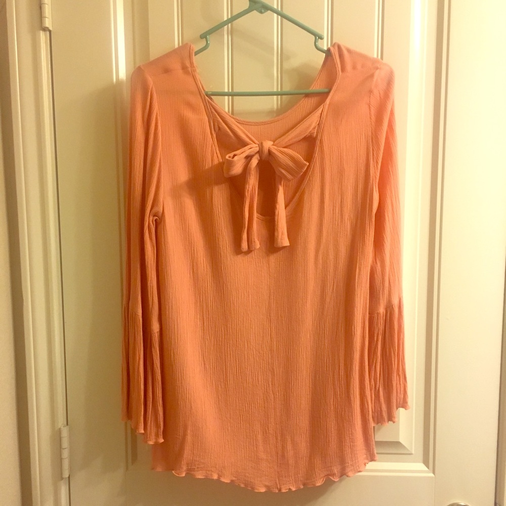 Miami coral tie back top
